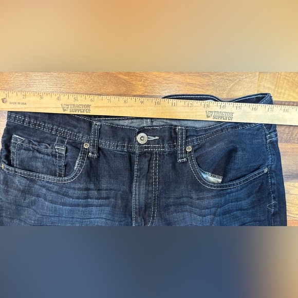 Reclaim Men’s Jeans Size 34x34 Relaxed Boot Leg Dark Wash Mid Rise - Picture 3 of 7